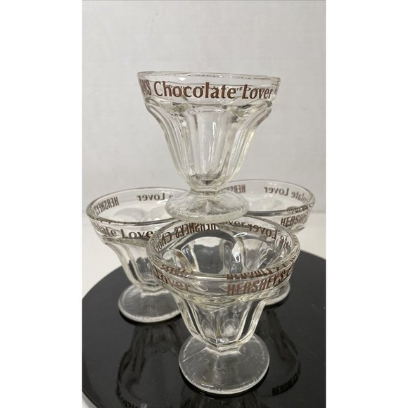 4 Hershey's Chocolate Lover Ice Cream Sundae 3oz Parfait Cups 3.25" tall - NEW - Picture 3 of 8